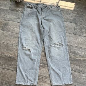 Wild Fable Light Gray Mid-Rise Relaxed Straight Leg Jeans